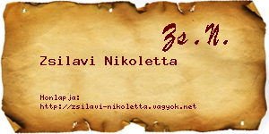 Zsilavi Nikoletta névjegykártya