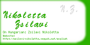 nikoletta zsilavi business card